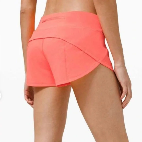Lululemon Speed Up Coral Athletic Shorts - Picture 1 of 4